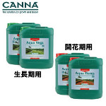 CANNA AQUA 5L セット　ベース肥料の生長期用VEGAと開花用Floresのセット