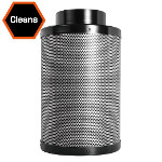 Cleans Carbon Filter4’ 100mm×300mm 石炭ベースとココナッツ殻の活性炭フィルター